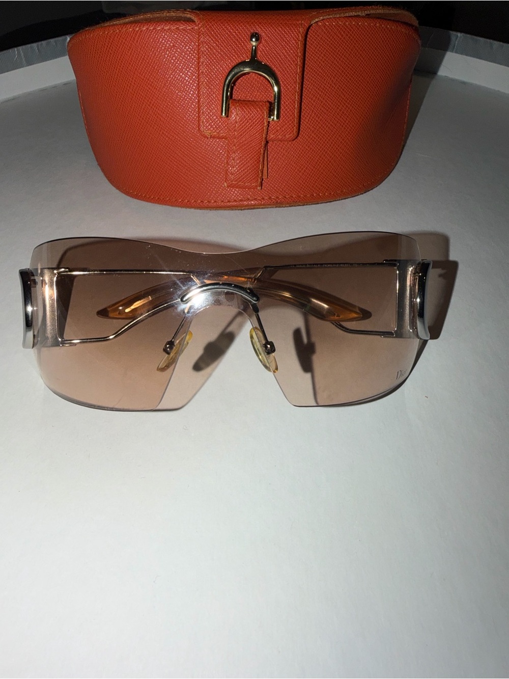 Dior Women's Shield rimless Sunglasses in Brown Gradient vintage - Picture 6 of 13